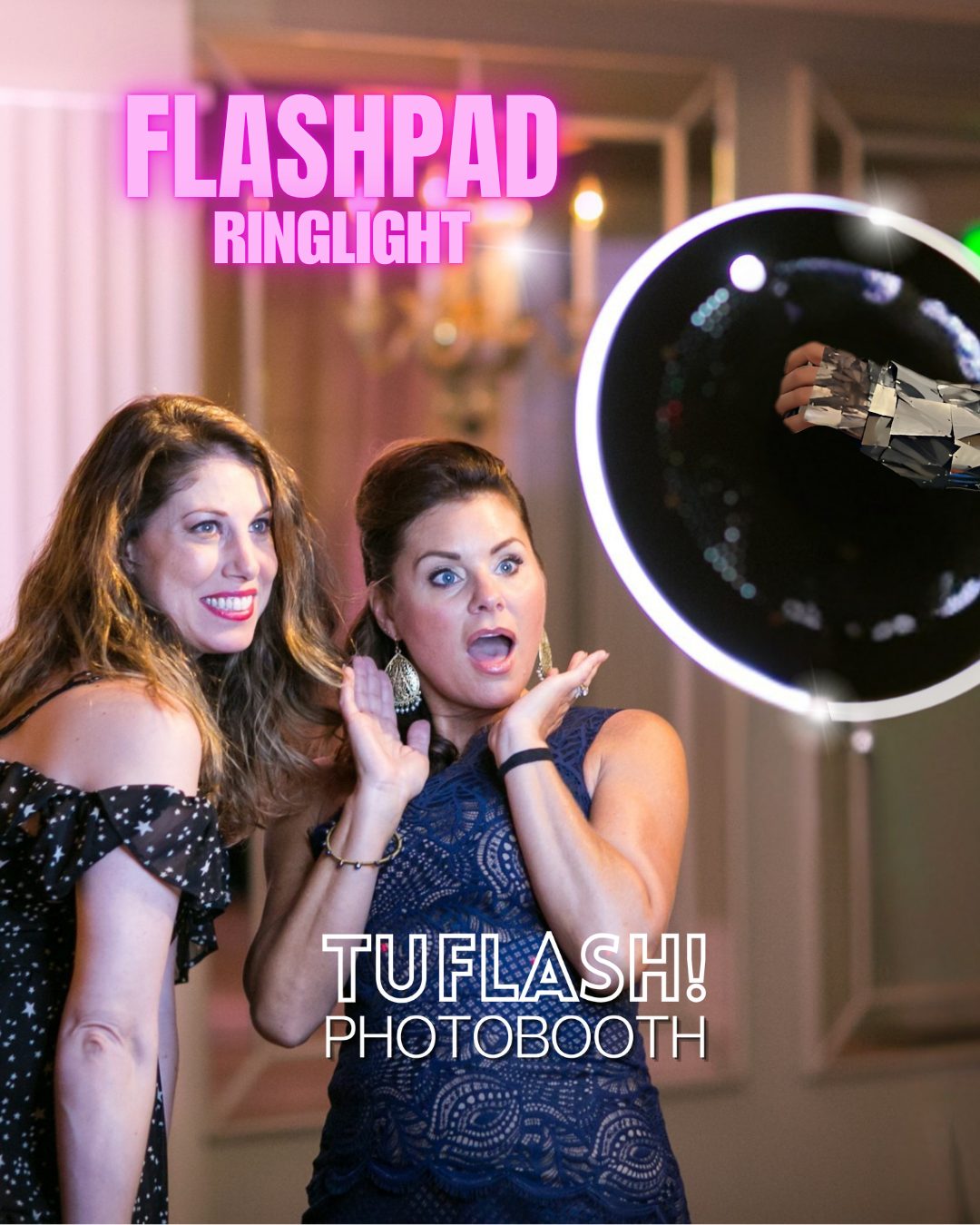 Invitées surprises par le Flashpad ambulant à anneau lumineux